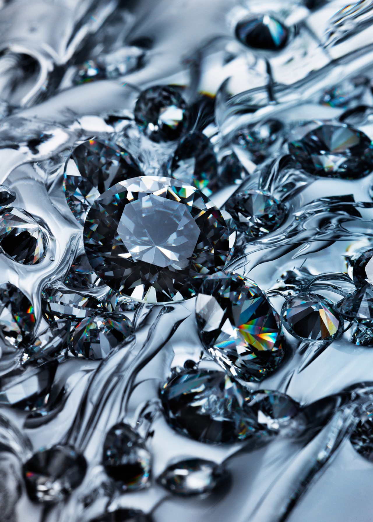 Diamond crystal water by Nicholas Alan Cope