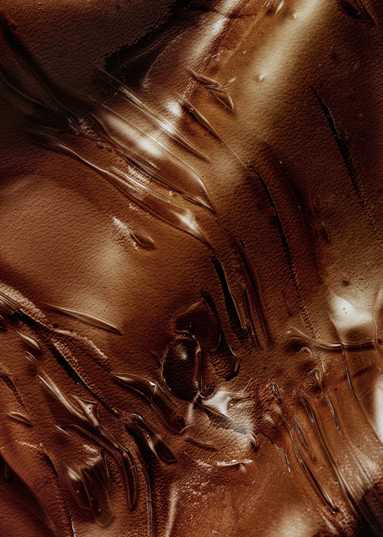 Brown vegan leather texture fabric by Nicholas Alan Cope