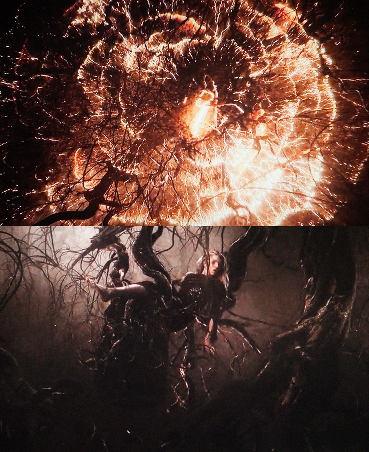 Explosion and woman in branches from The OA