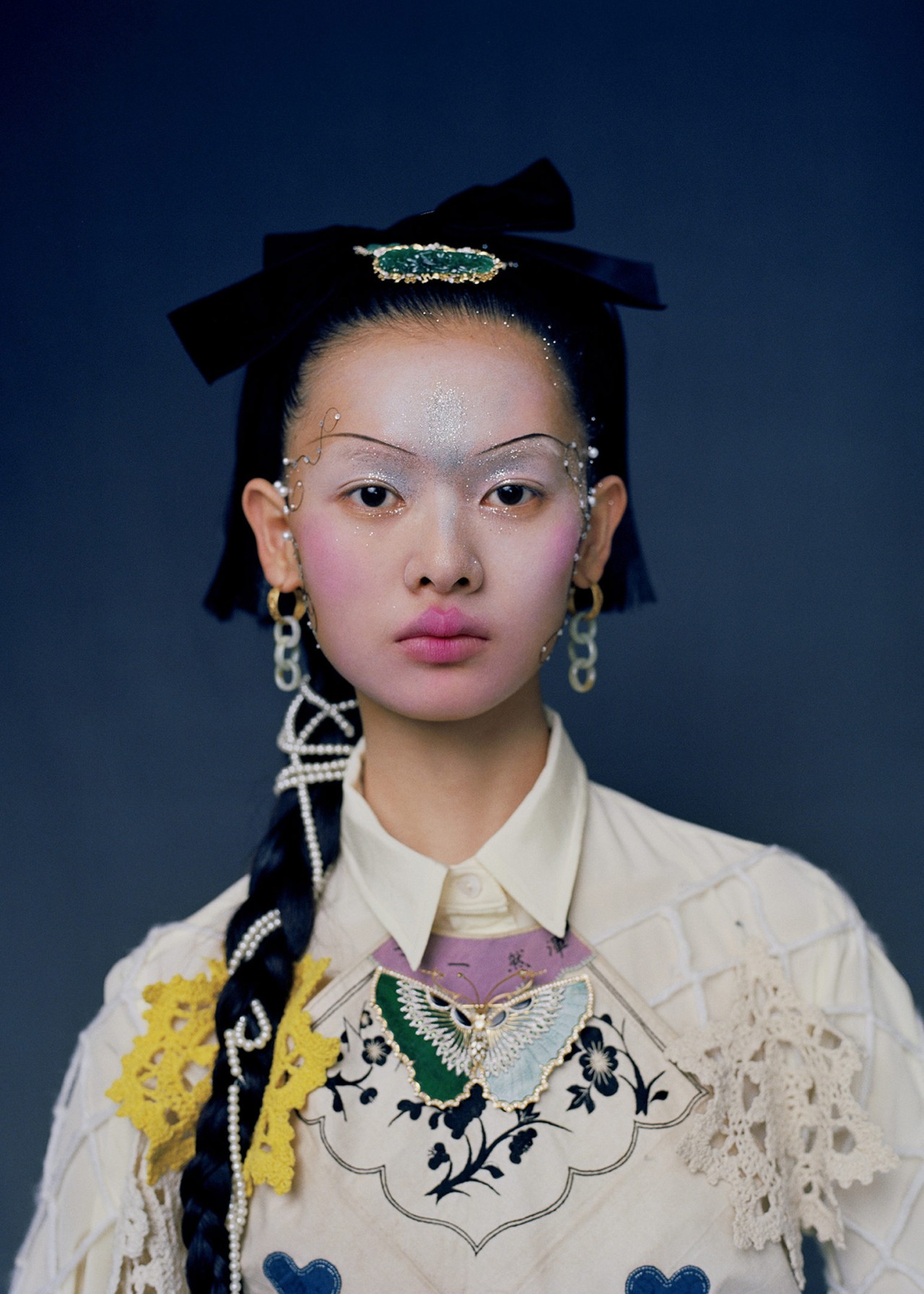 Model wears an Asai dress by Leslie Zhang