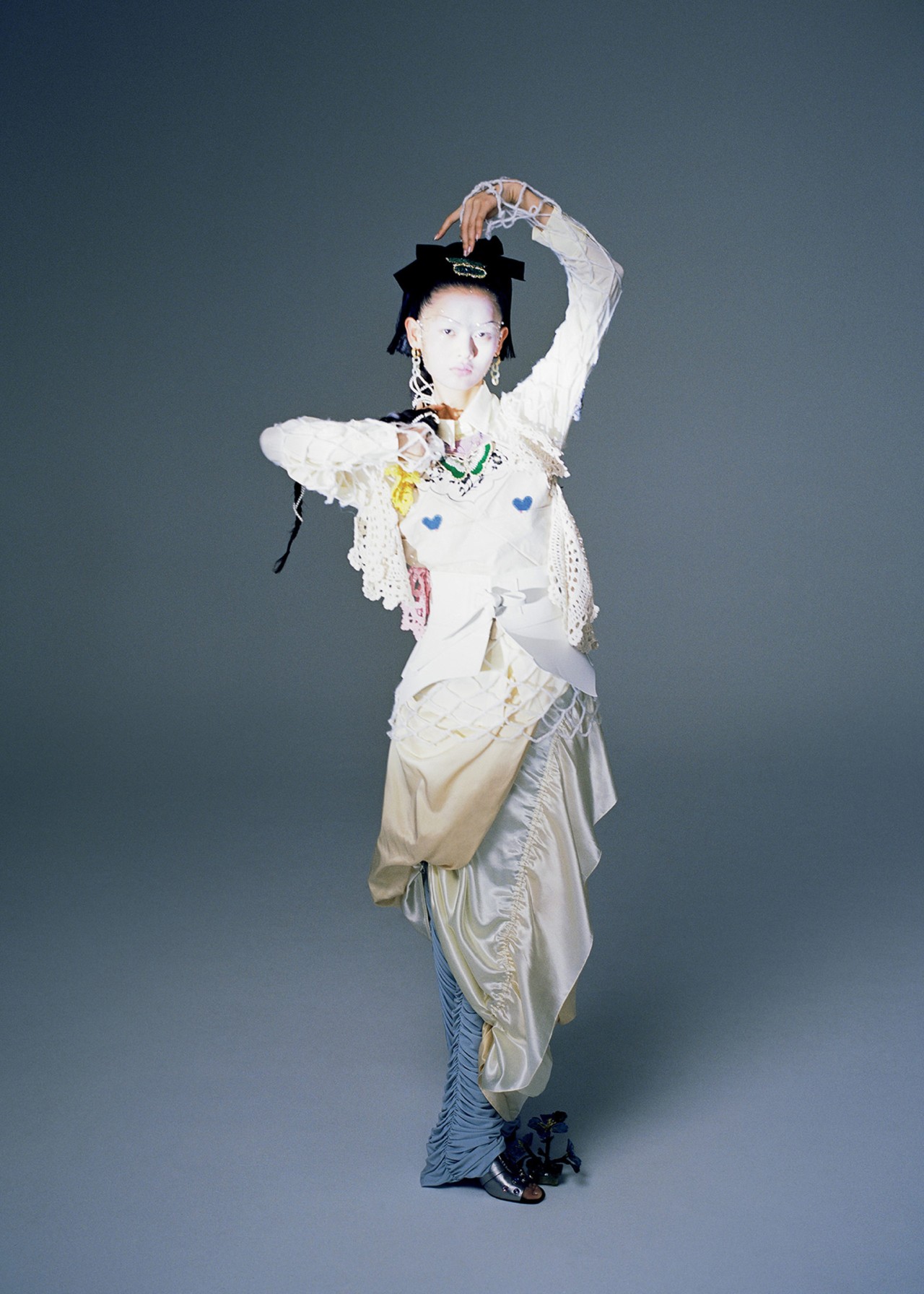Model wears an Asai dress by Leslie Zhang