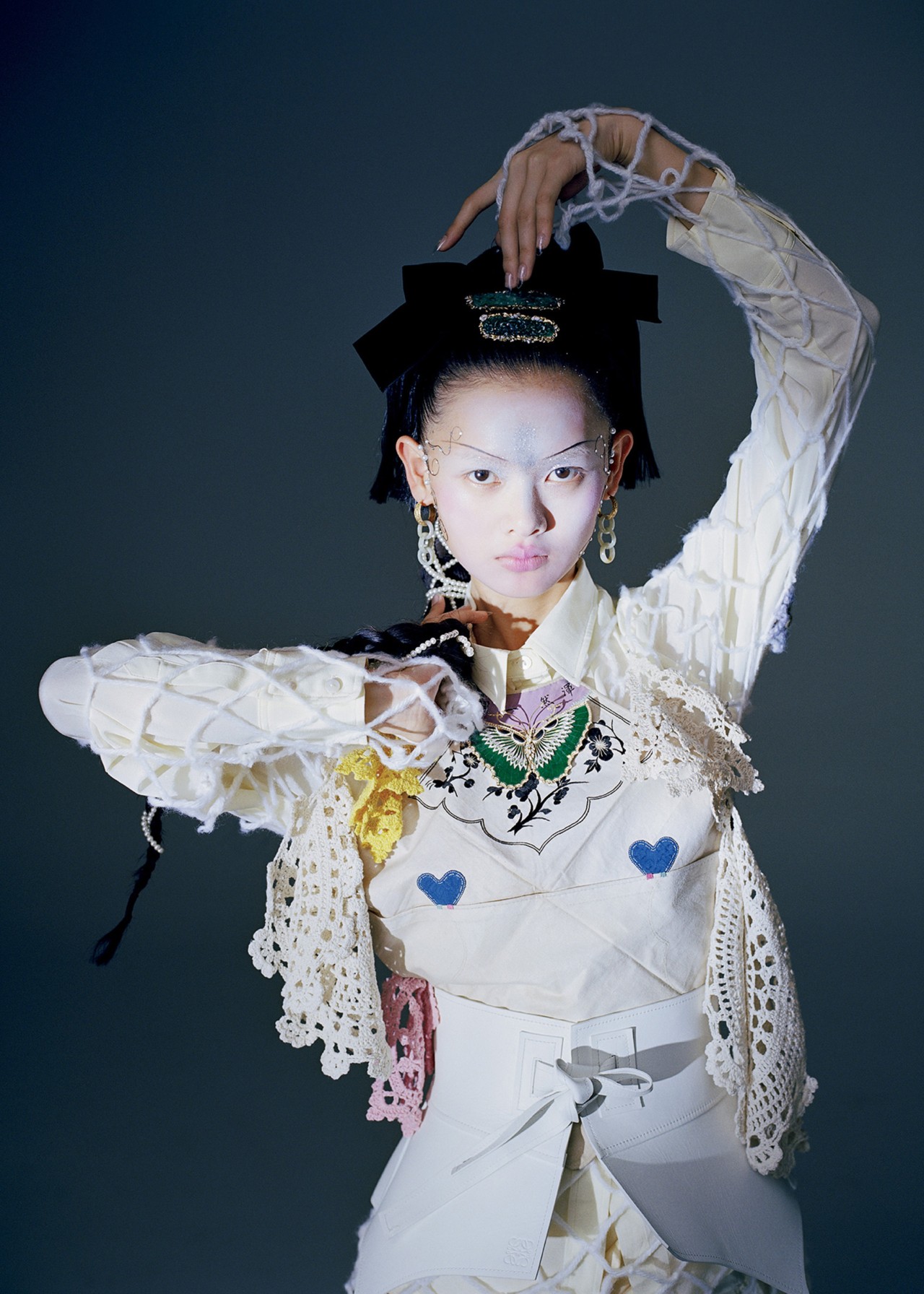 Model wears an Asai dress by Leslie Zhang