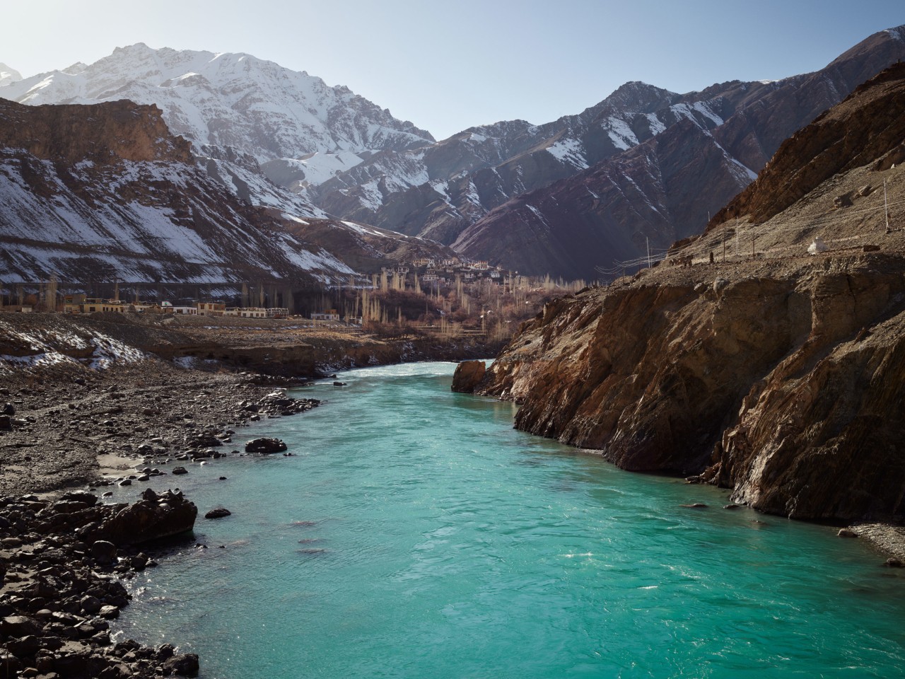 A river in Ladakh India by Greg White
