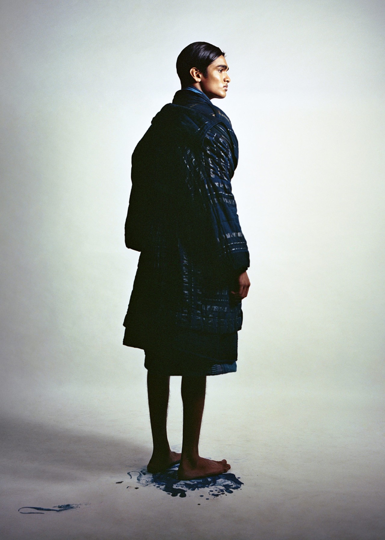A model wears clothing by Naushad Ali in India by Ashish Shah