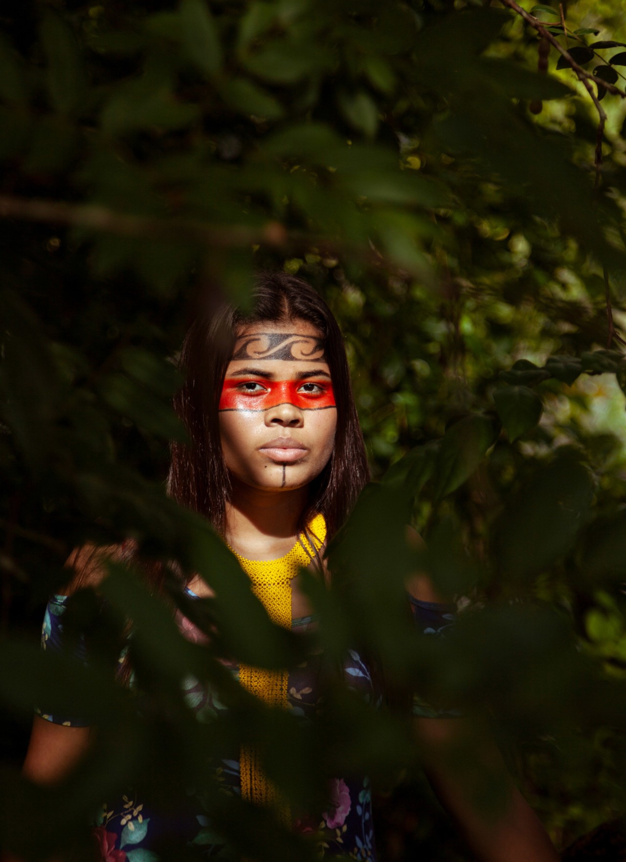 Amazon activist Anita Yudjá in the forest by Liliana Merizalde