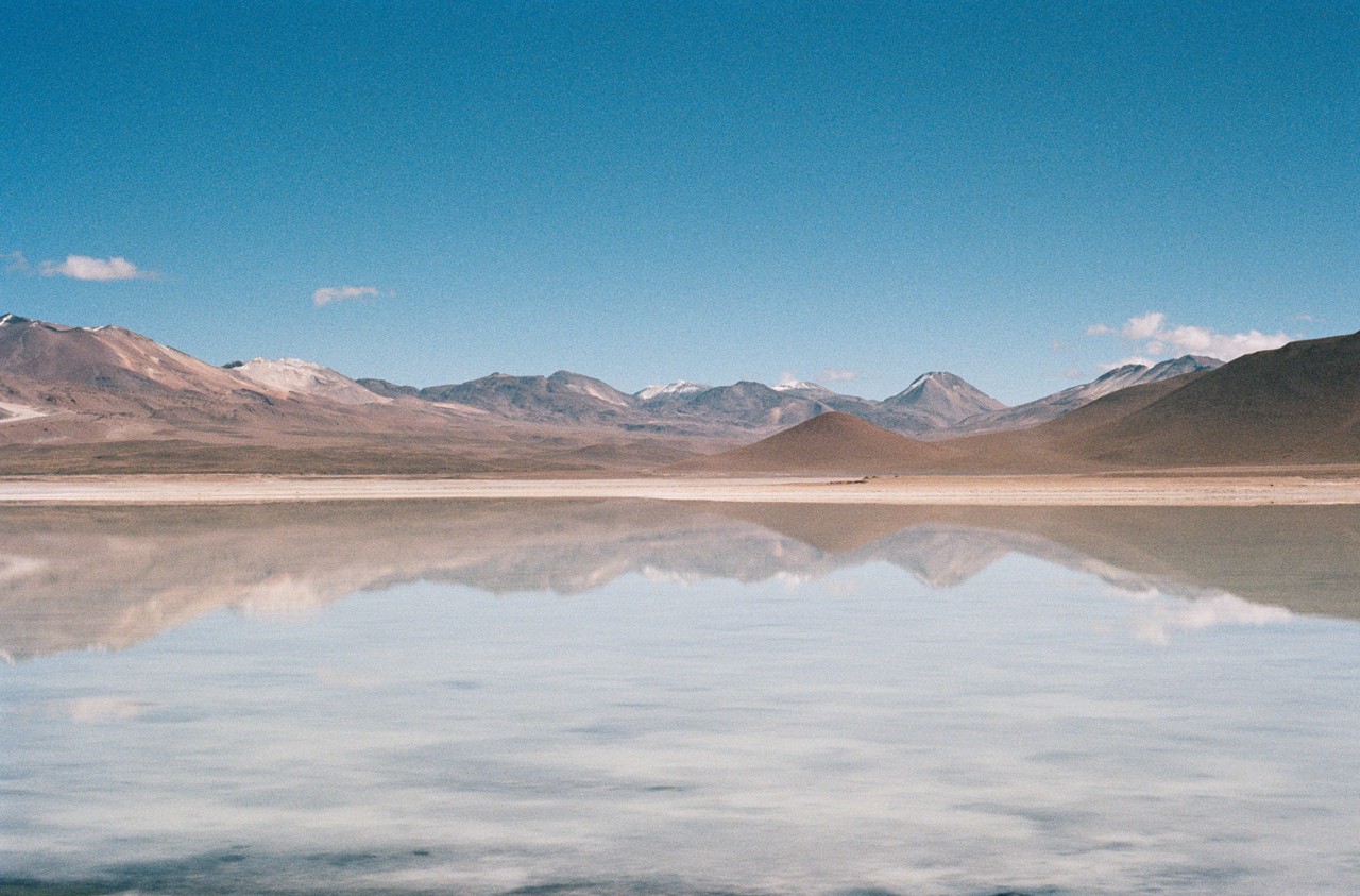 Atacama desert landscape reflection by Jess Gough