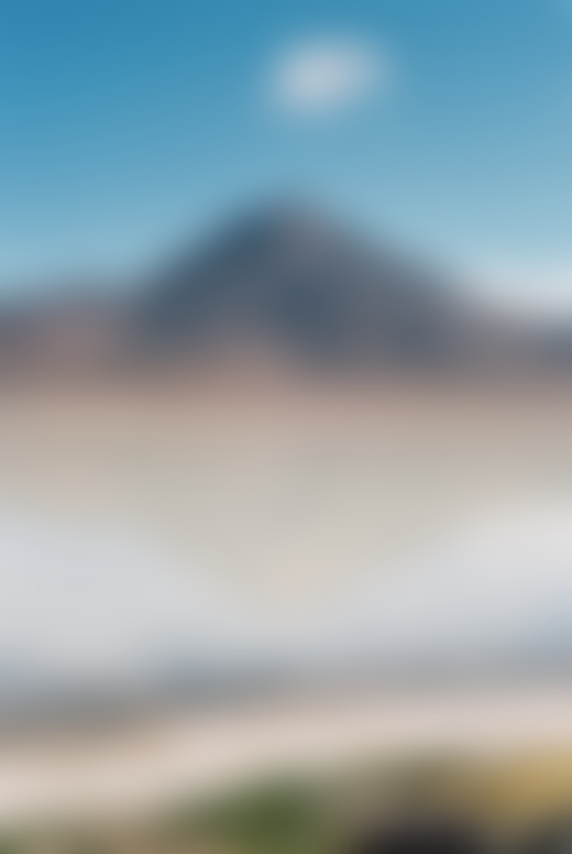 Atacama desert mountain reflection by Jess Gough