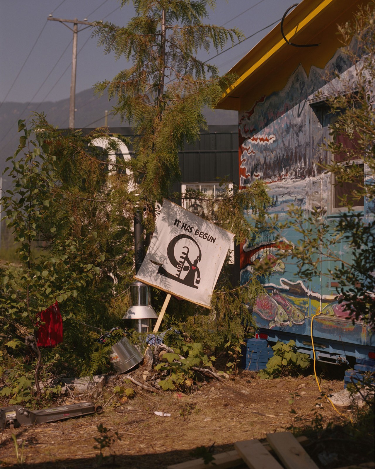 Protest sign with tropical background by Rishabh Malik