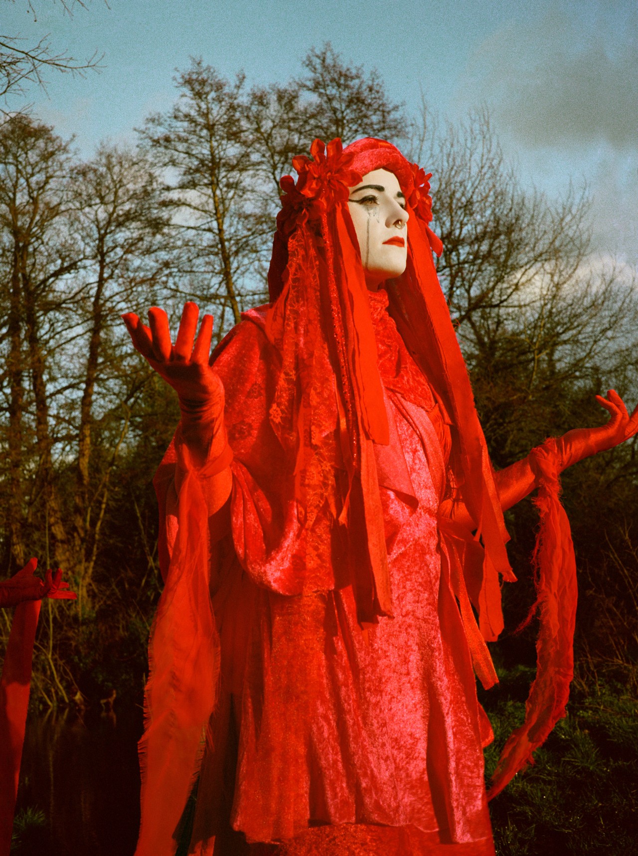 Red Rebel Brigade forest portrait by Ben Toms