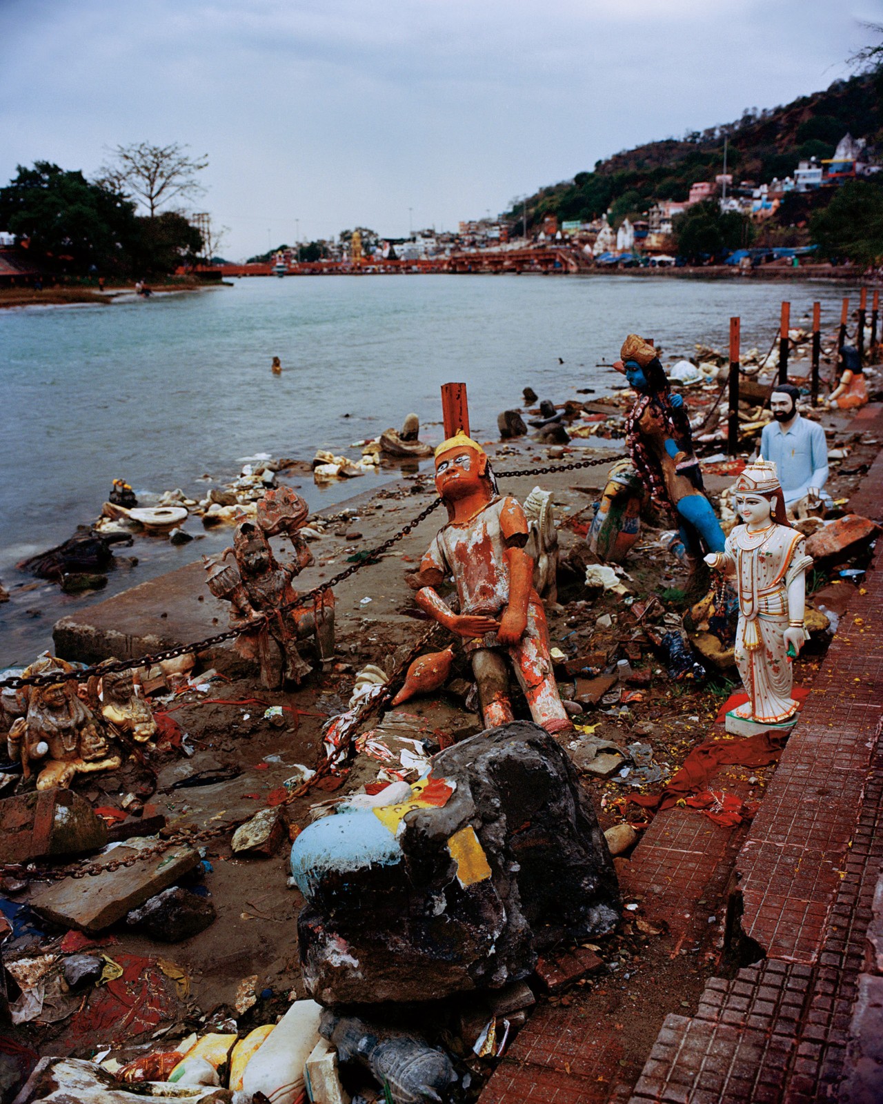 The Ganges River bank in India by Ashish Shah
