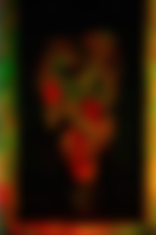 Art with red green lighting by Alexandra Von Fuerst