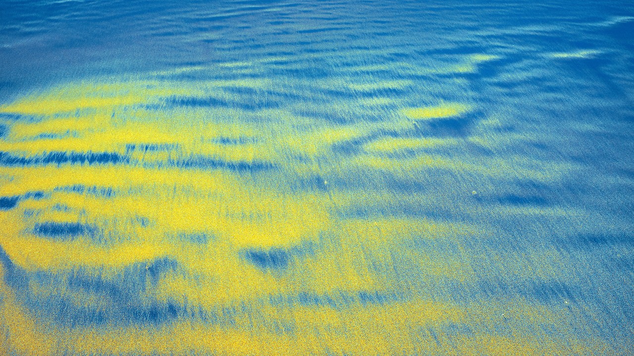 Yellow and blue sand in Mazunte Mexico by Alexandra von Fuerst