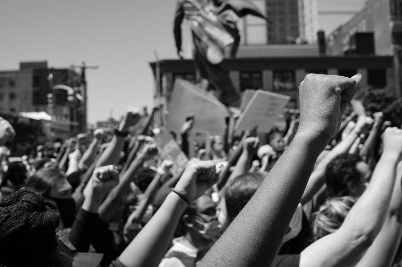 Black Lives Matter protests fists by Kevin Claiborne