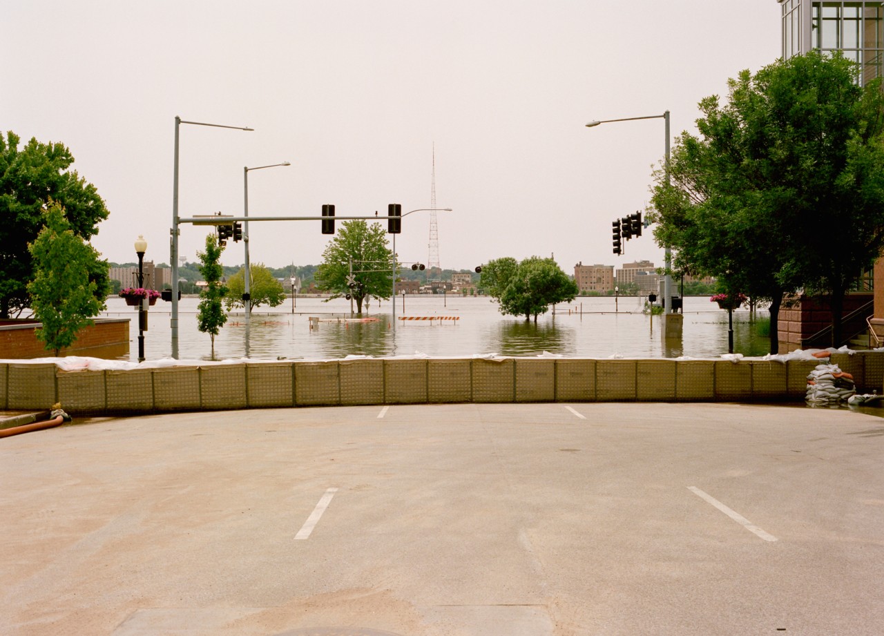 Flooded Iowa street by Ryan Plett