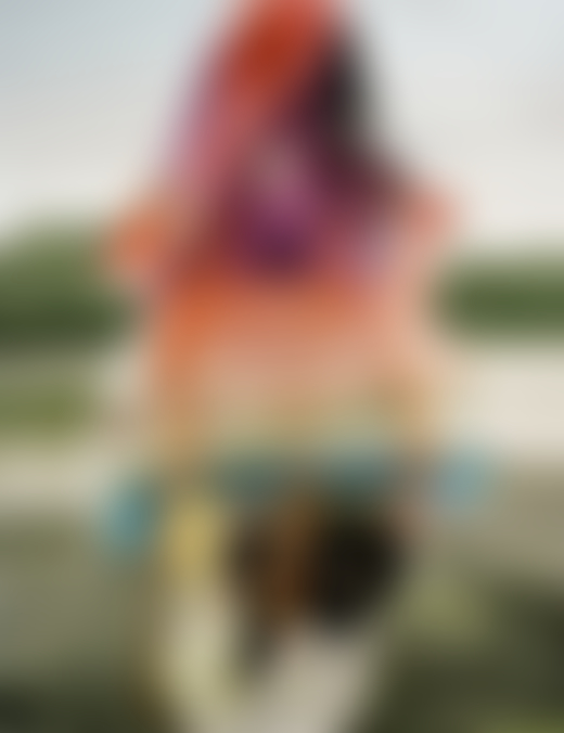 Artistic sculpture on model in Cornwall by Ben Toms