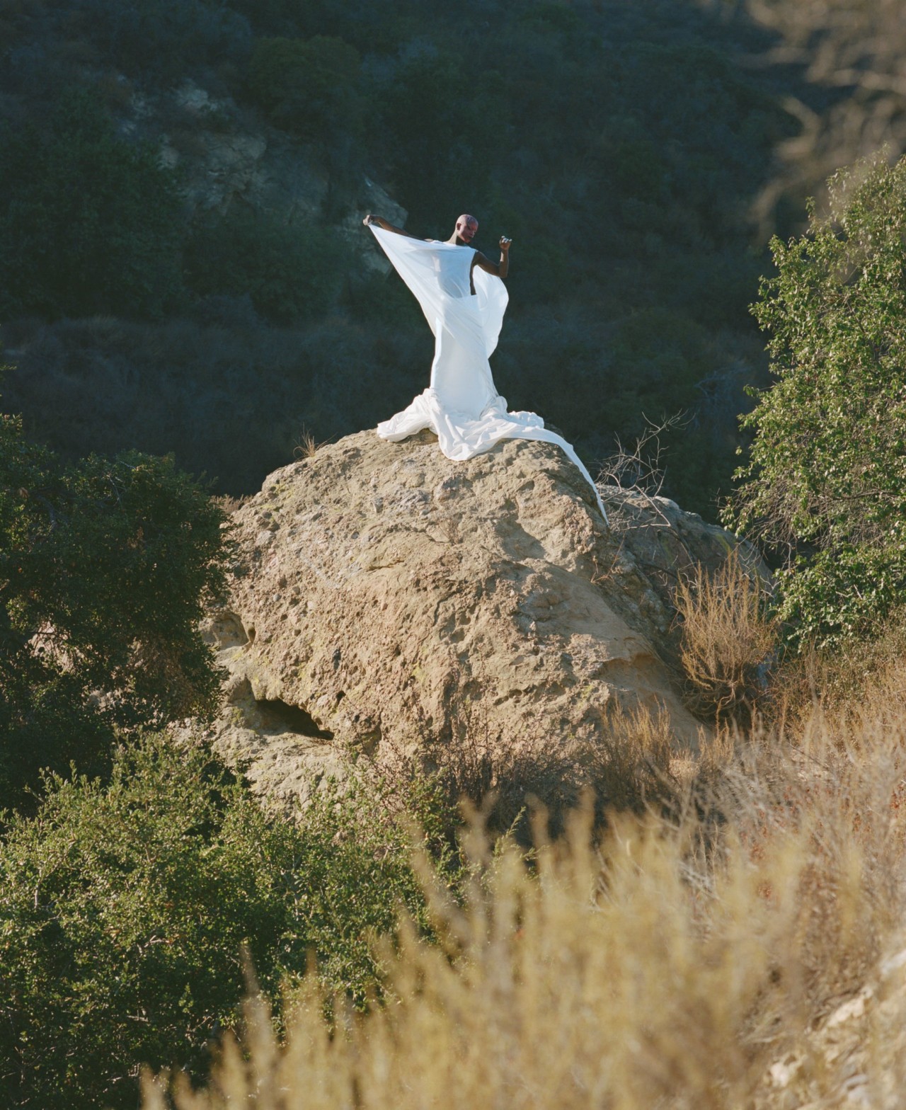 Performance artist DVVSK in nature by Daniel Jack Lyons