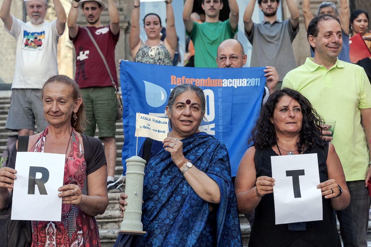 Dr. Vandana Shiva at a Earth Association protest in Rome, Italy by Stefano Montesi