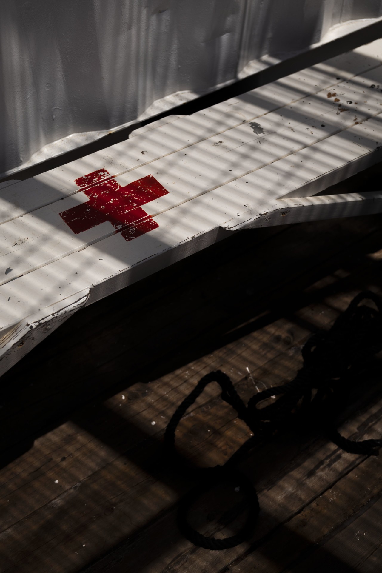 Ship first aid symbol Blue cargo shipment by Alessia Rollo