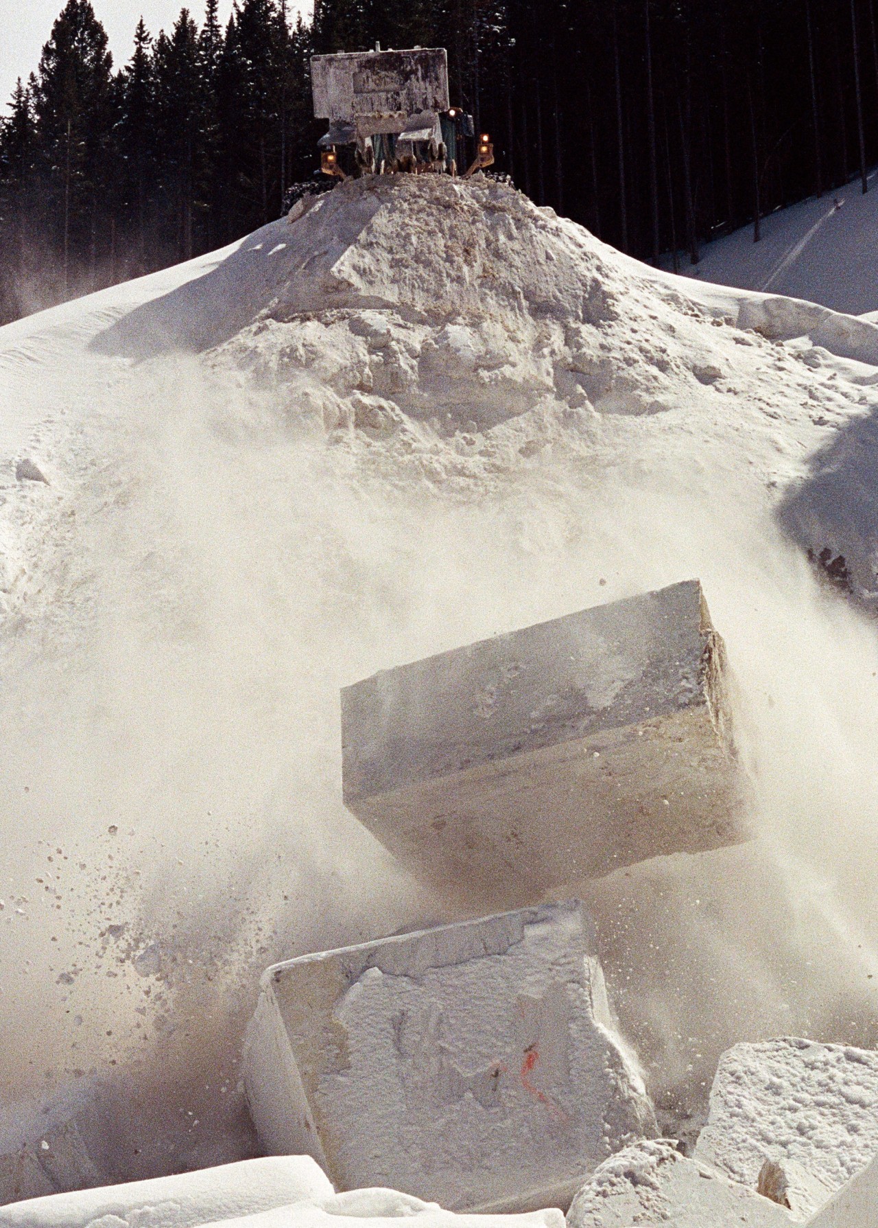 Rock falling in marble rock quarry in abandoned American monument by Jeremy Everett