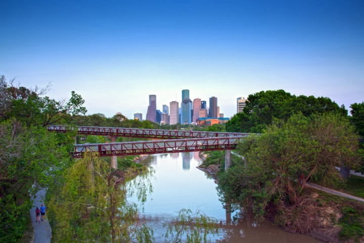 Urban Buffalo Bayou Park in Houston by John Coletti/Getty Images