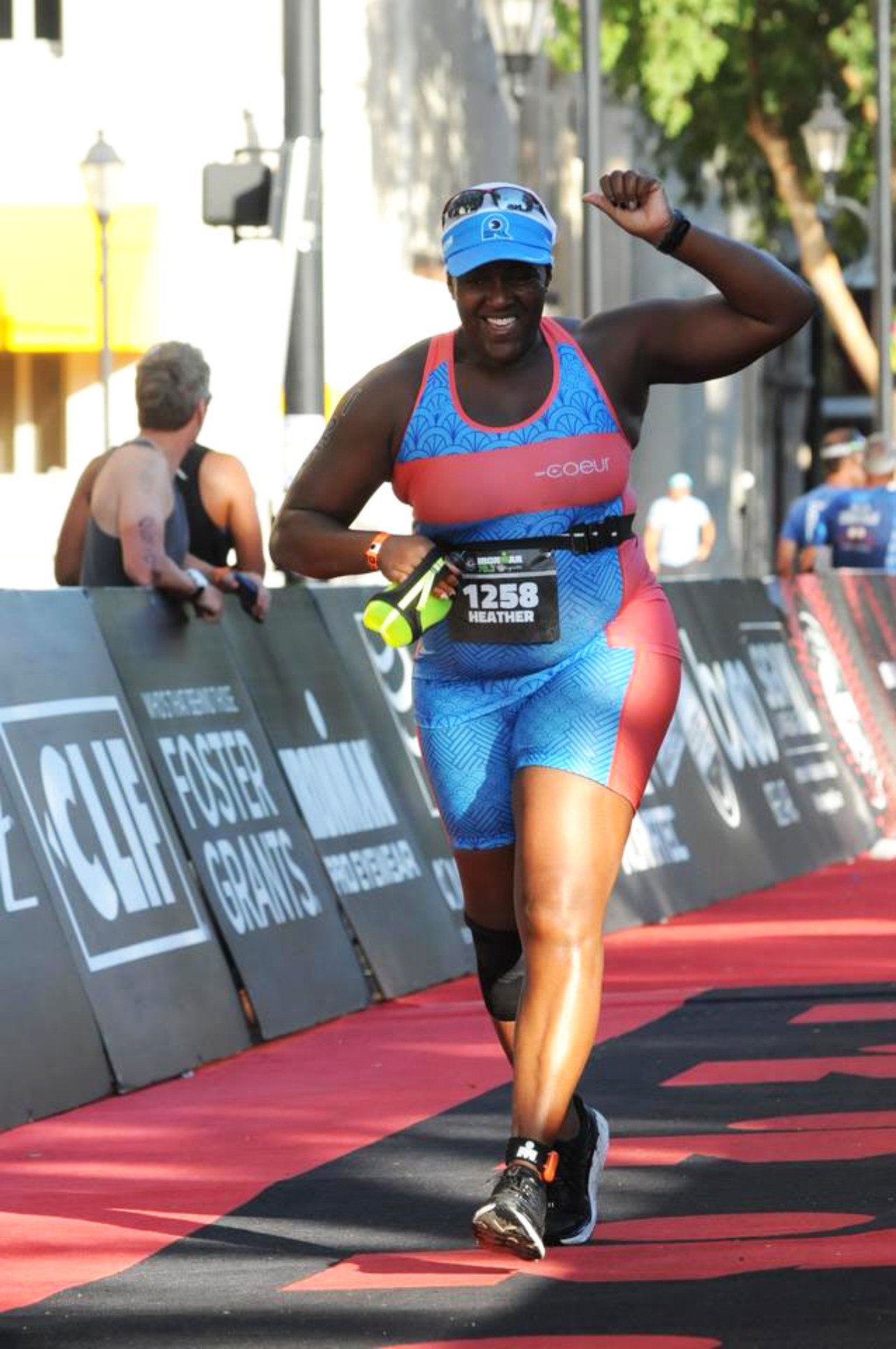 Heather McTeer Toney finishes a race