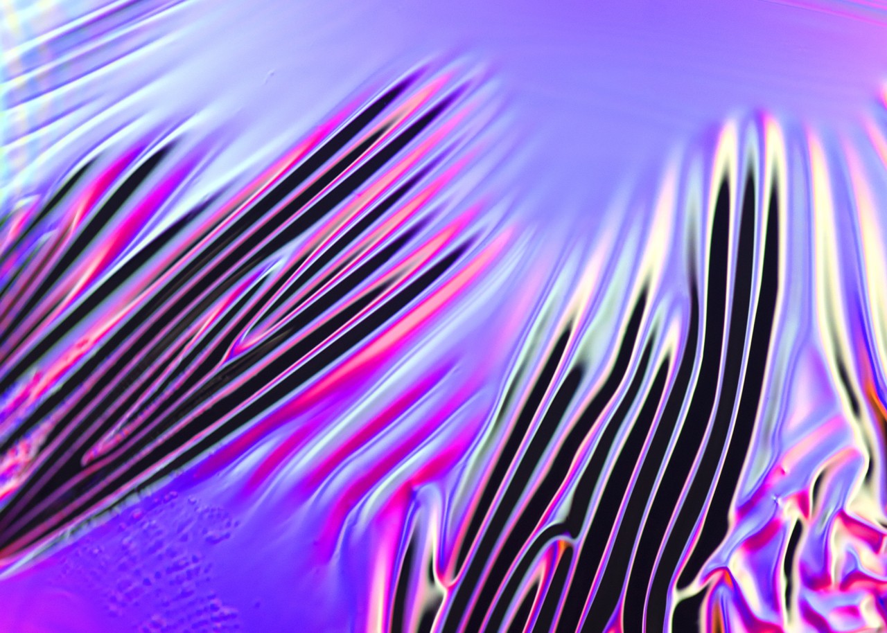 Iridescent fabric illustration by Davy Evans
