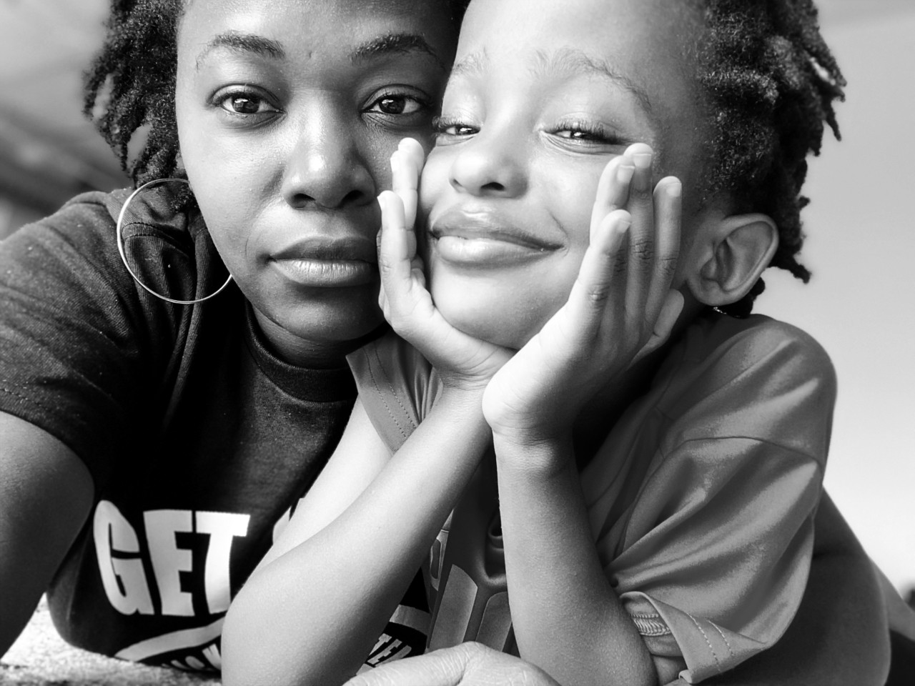 Photographer Vanessa Charlot and son
