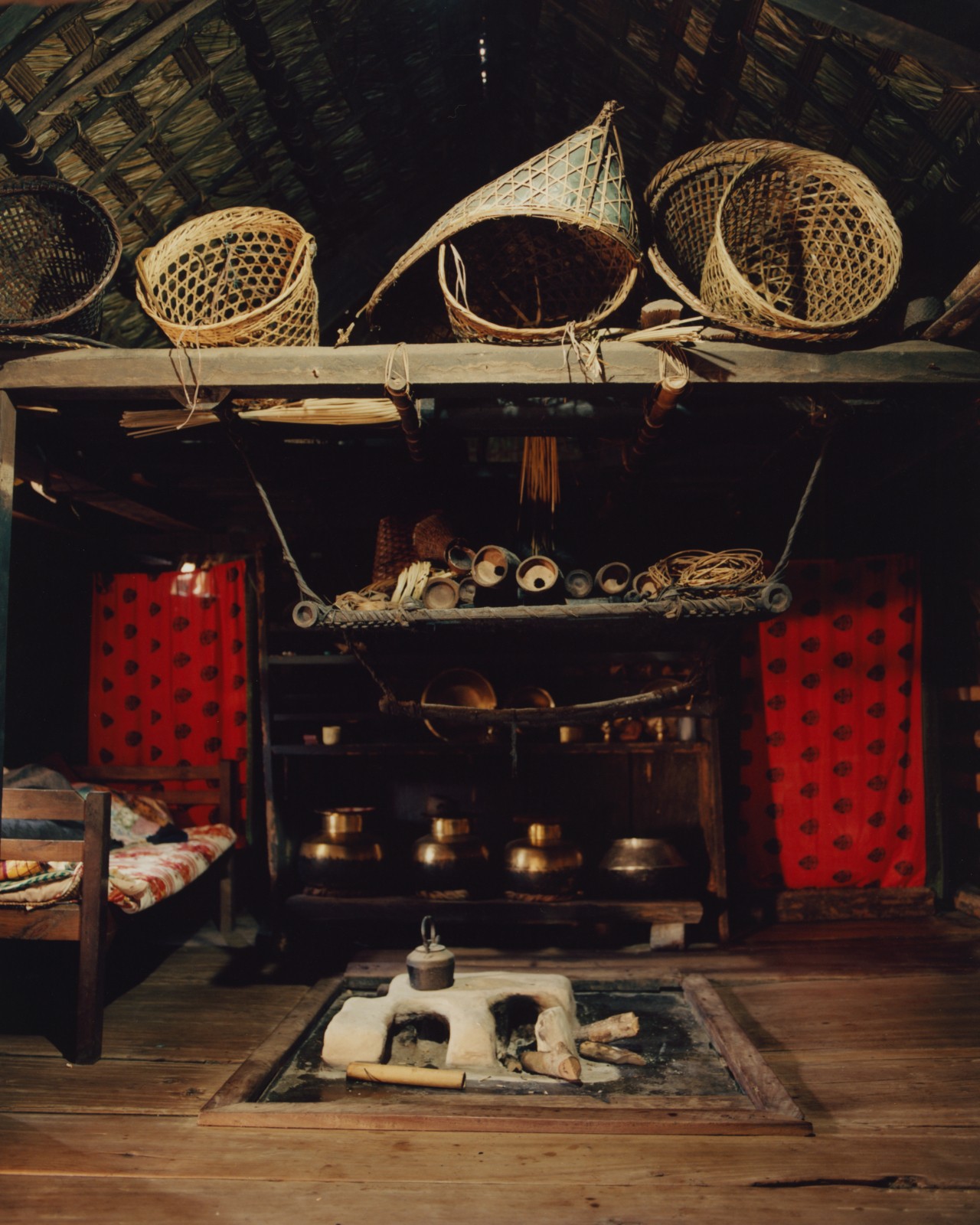 The inside of a home in India.