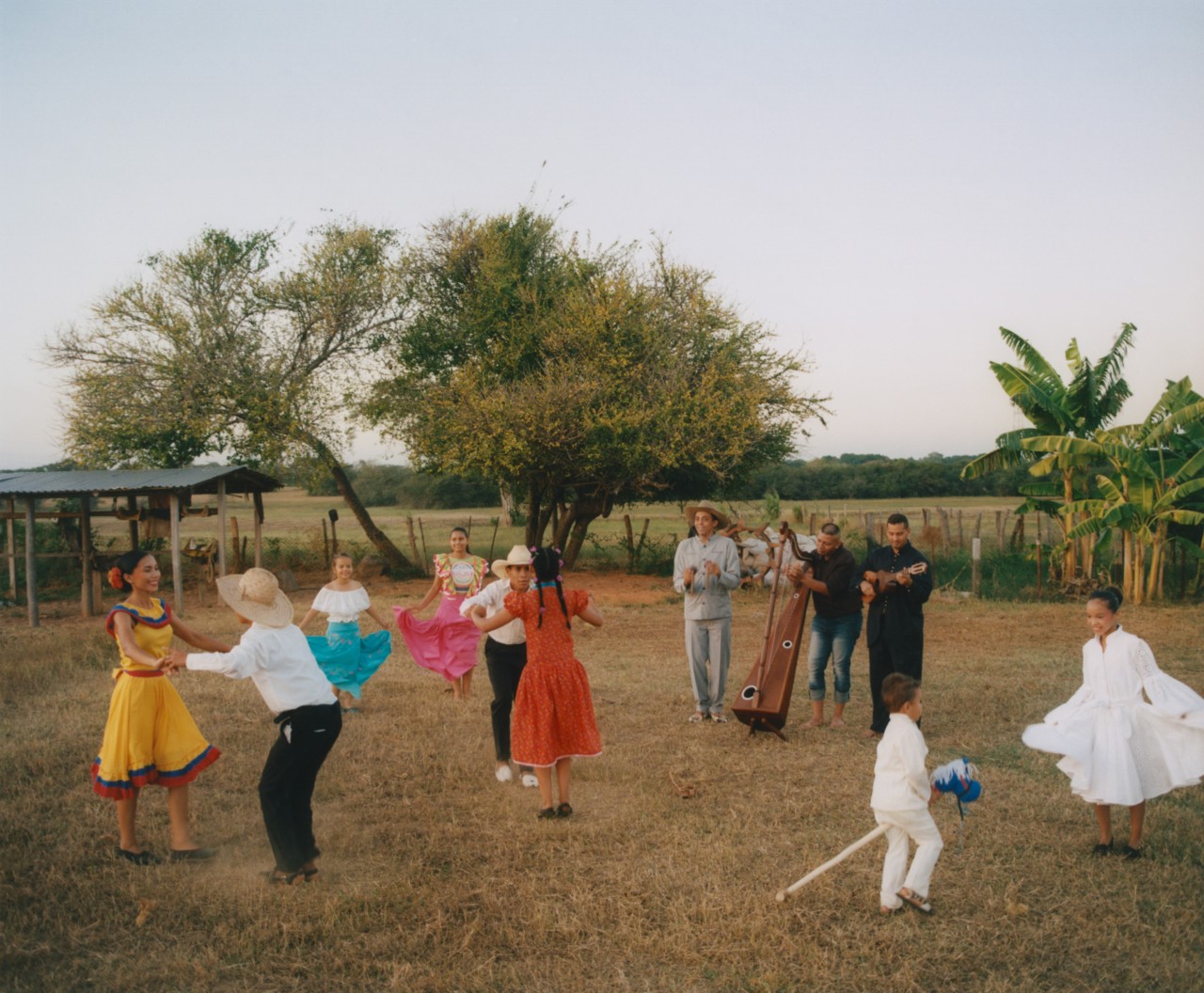 Many Venezuelan dancers dance to joropo on the plains of Venezuela.