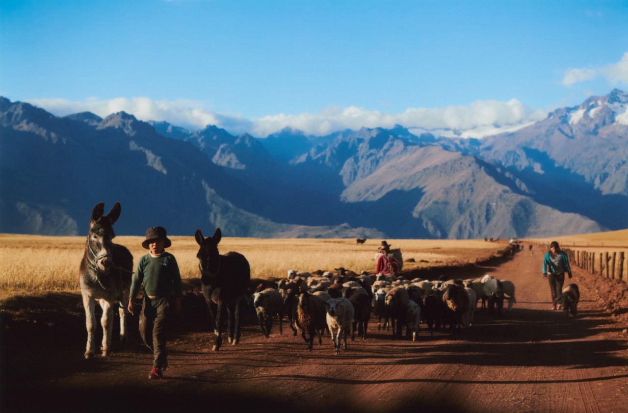 Family of ranchers after a day of work.