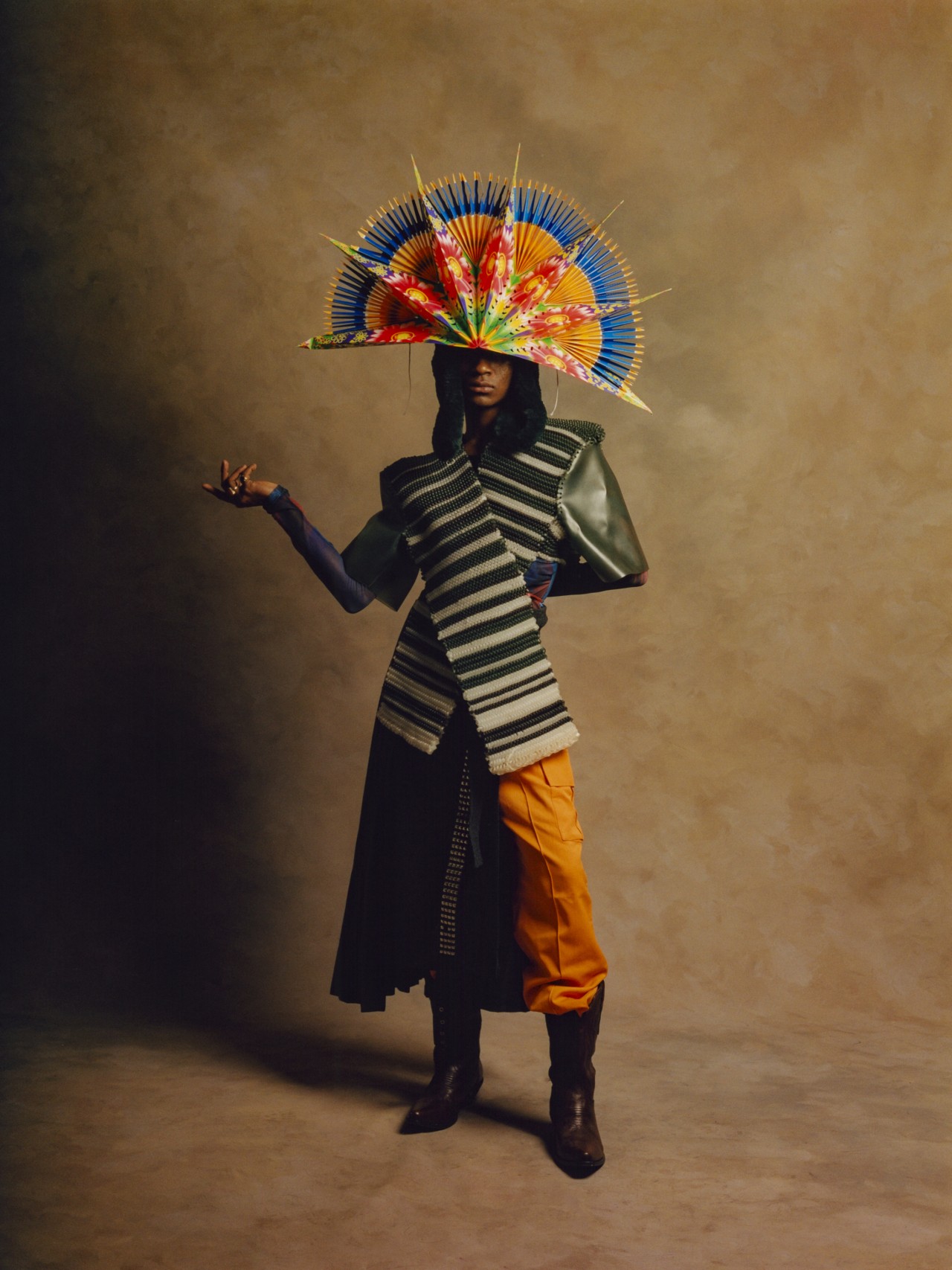 Model poses in Delhi studio