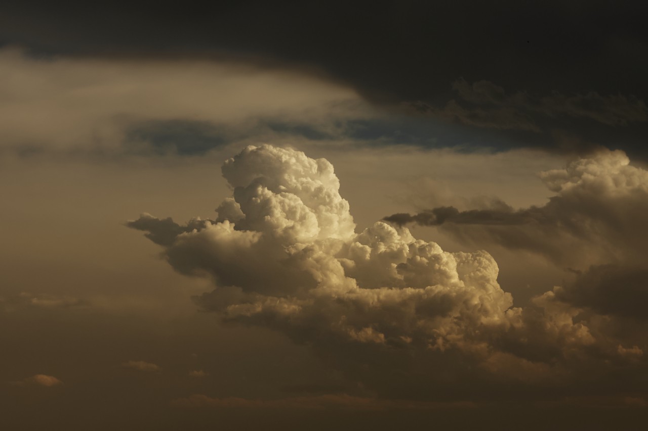 Clouds gather in a dusky sky in Hope, NM
