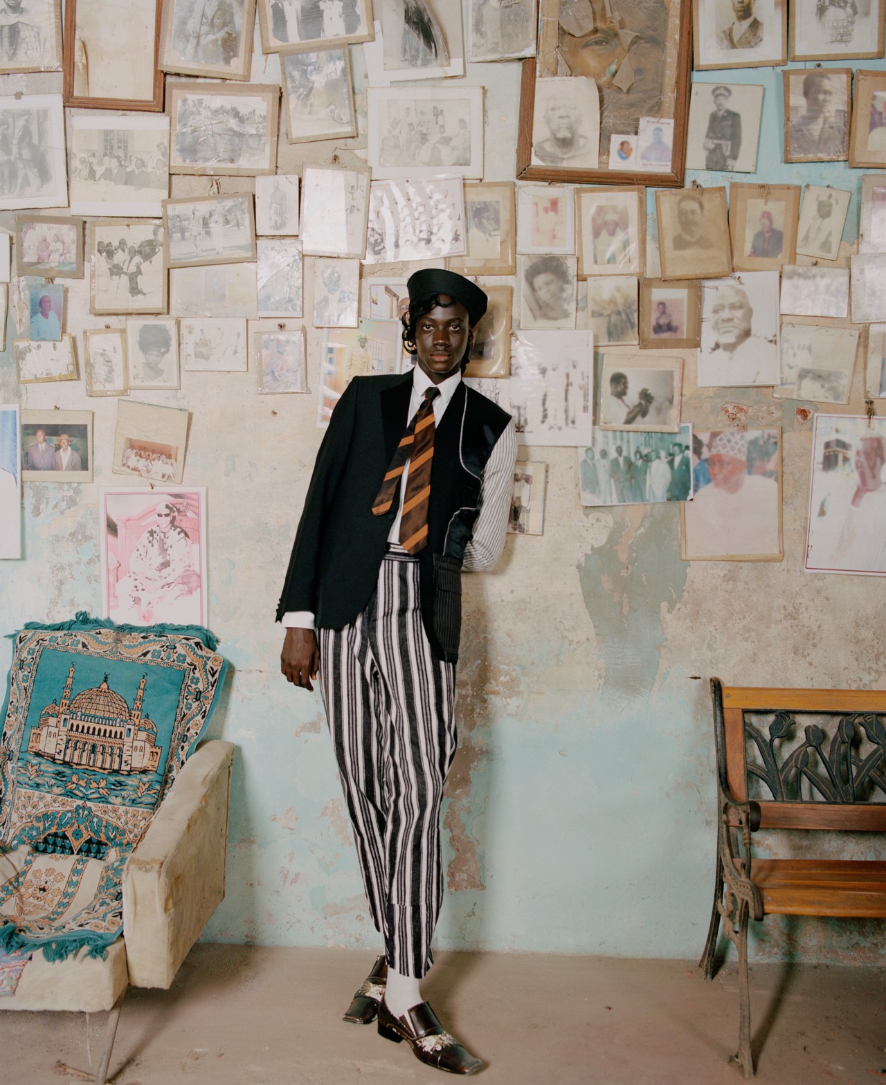 Male model photographed by Nadine Ijewere