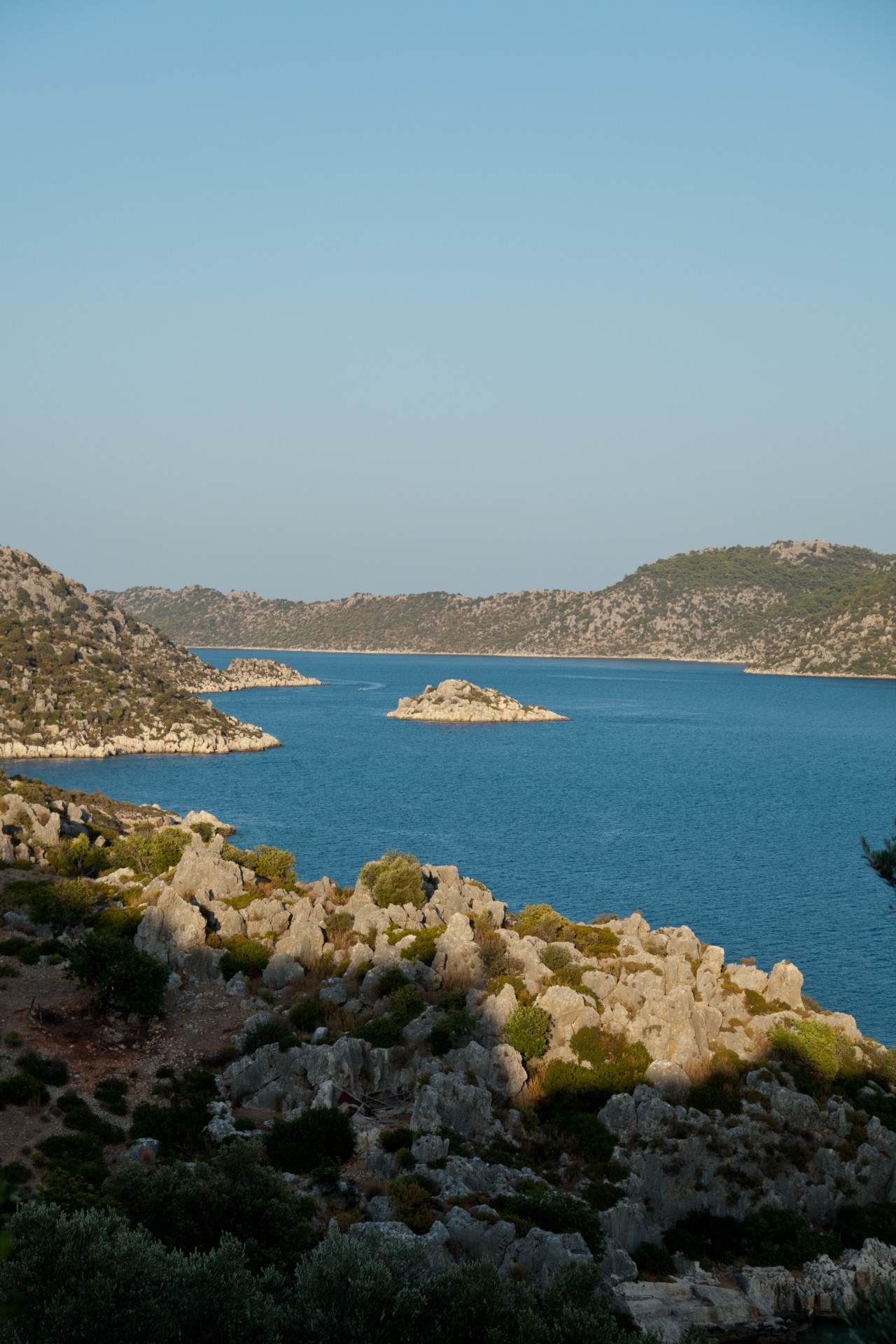 A landscape shot of the Turkey coast.