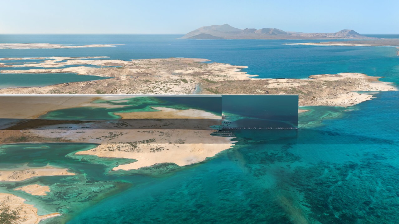 A rendering of The Line in NEOM.