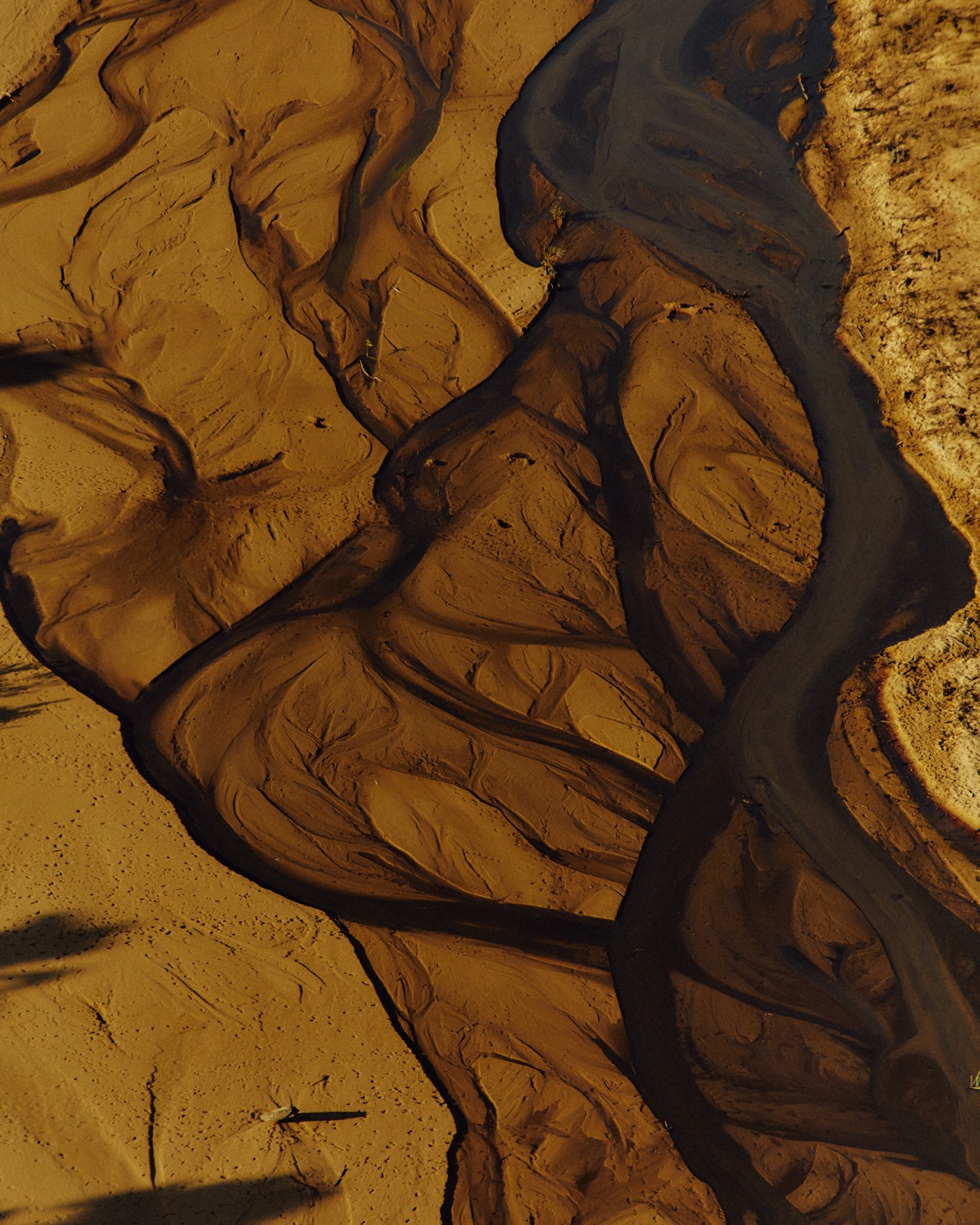 An aerial view of the sandy plains of Madagascar.