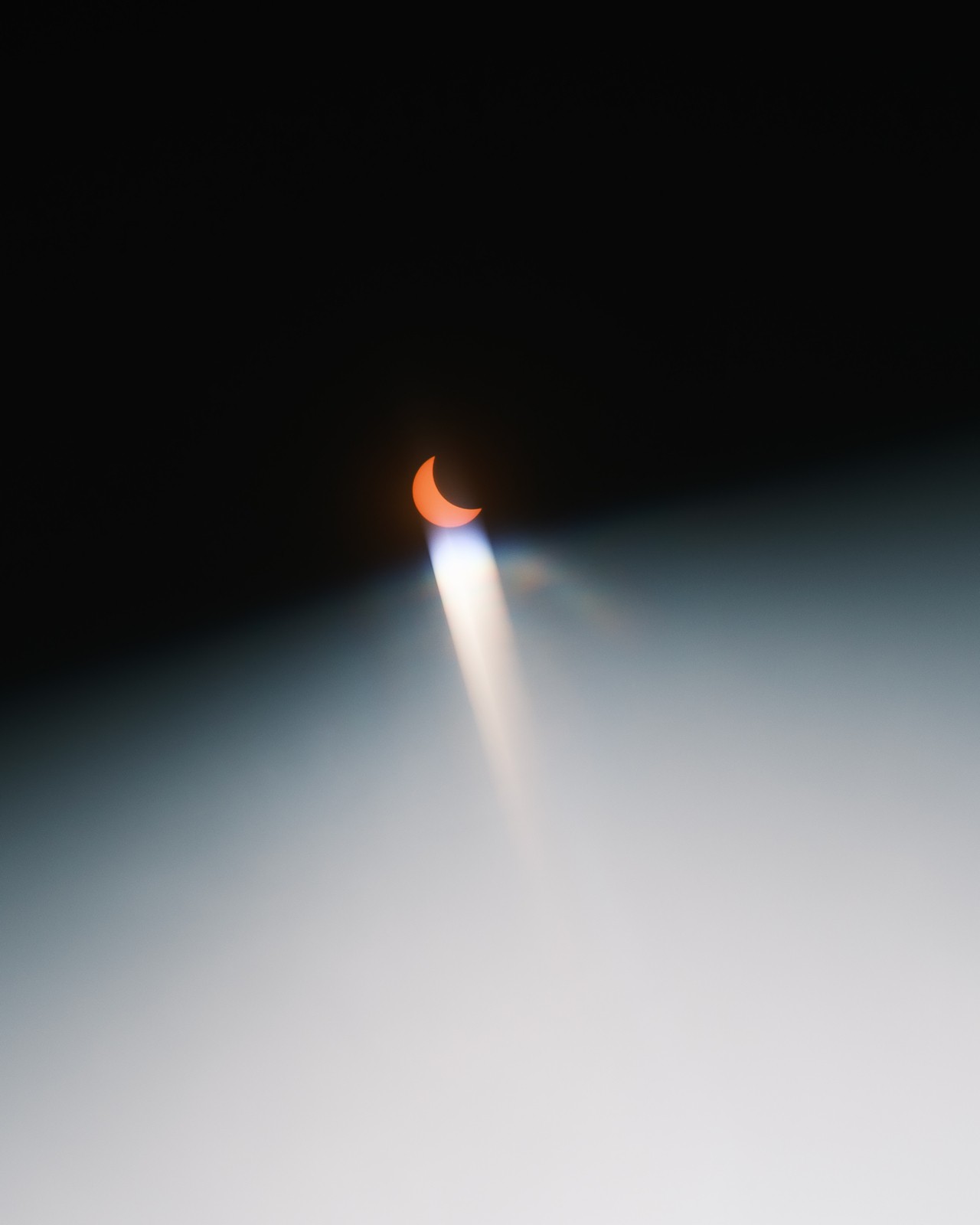 The moon moves toward the sun before a total solar eclipse.