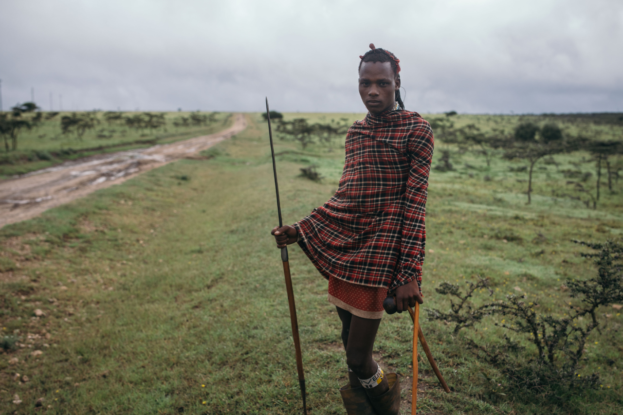 A Maasai moran (warrior) near Ngorongoro, a UNESCO heritage site.