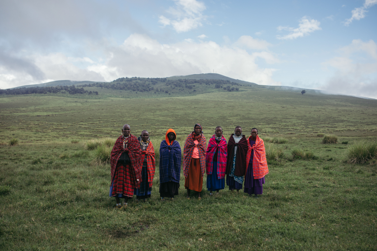 Maasai villagers of Kayapus Village (population 6000) in the Ngorongoro Ward.