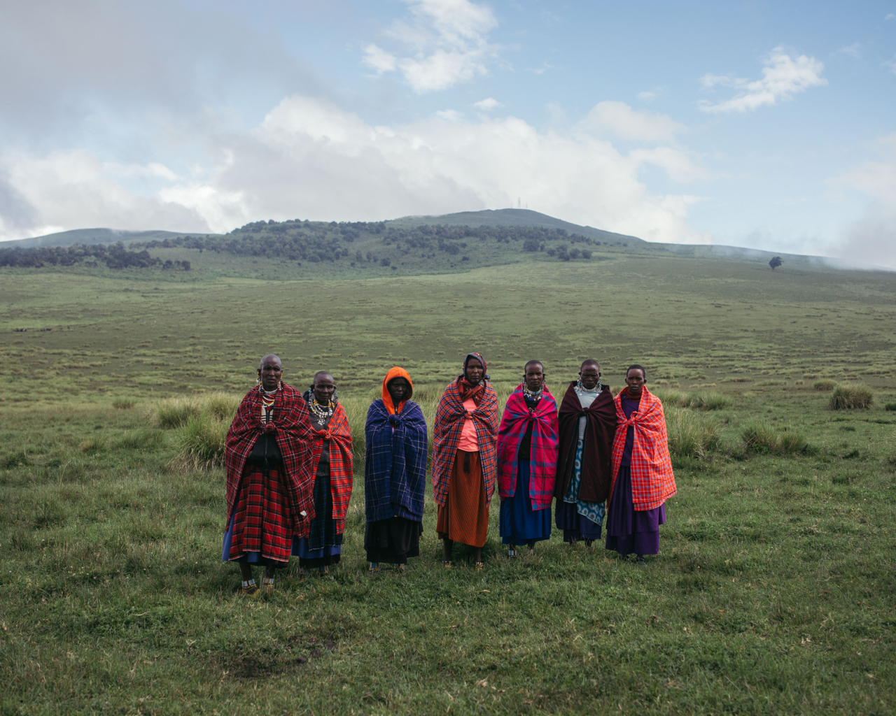 Maasai villagers of Kayapus Village (population 6000) in the Ngorongoro Ward.