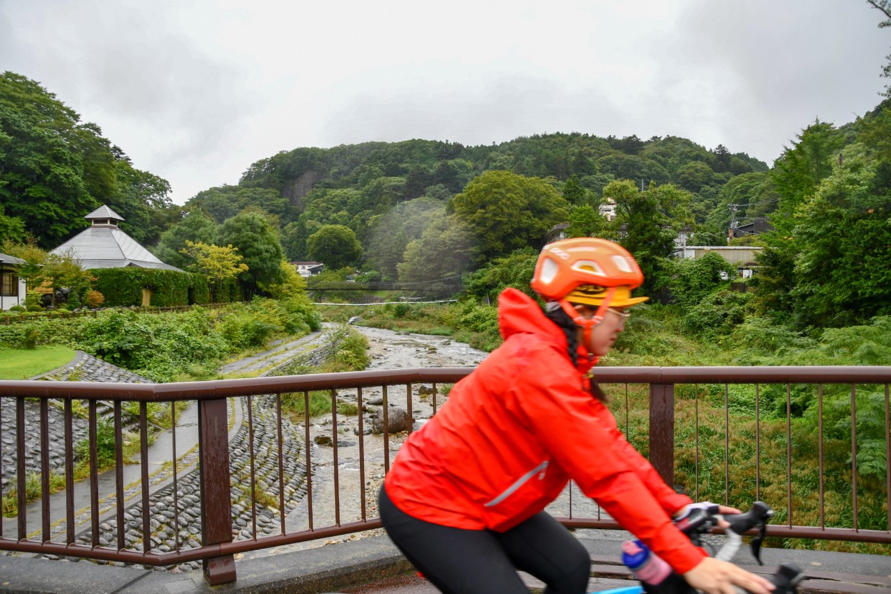 Florentyna Leow rides a bike.