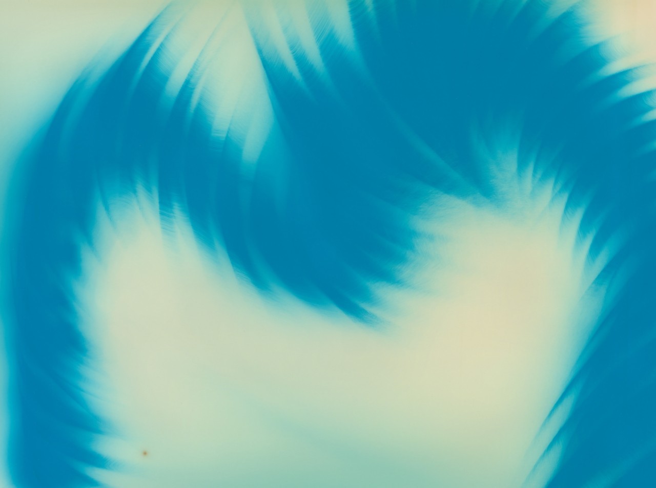 A blue and white luminogram by Marton Perlaki