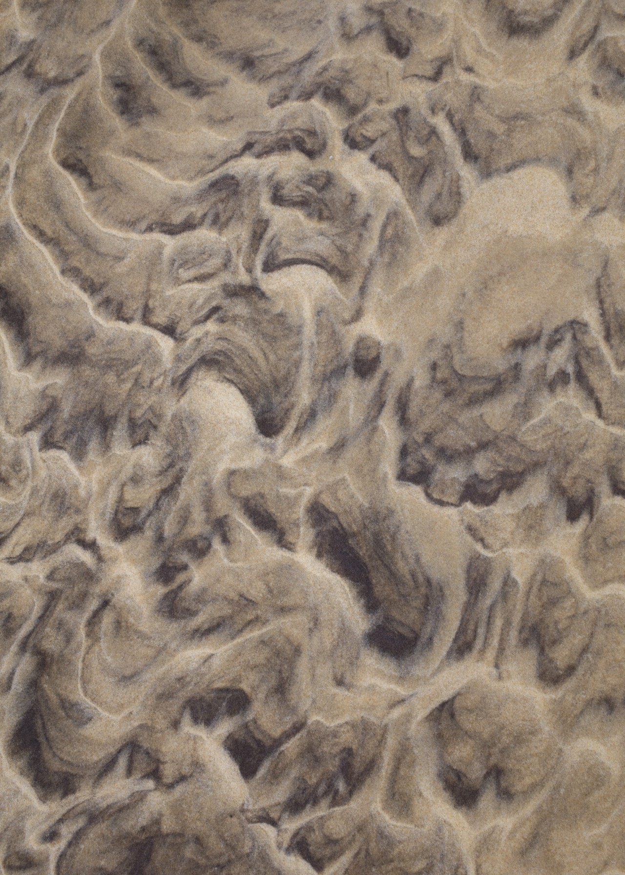 A brown, water colored fractal pattern.