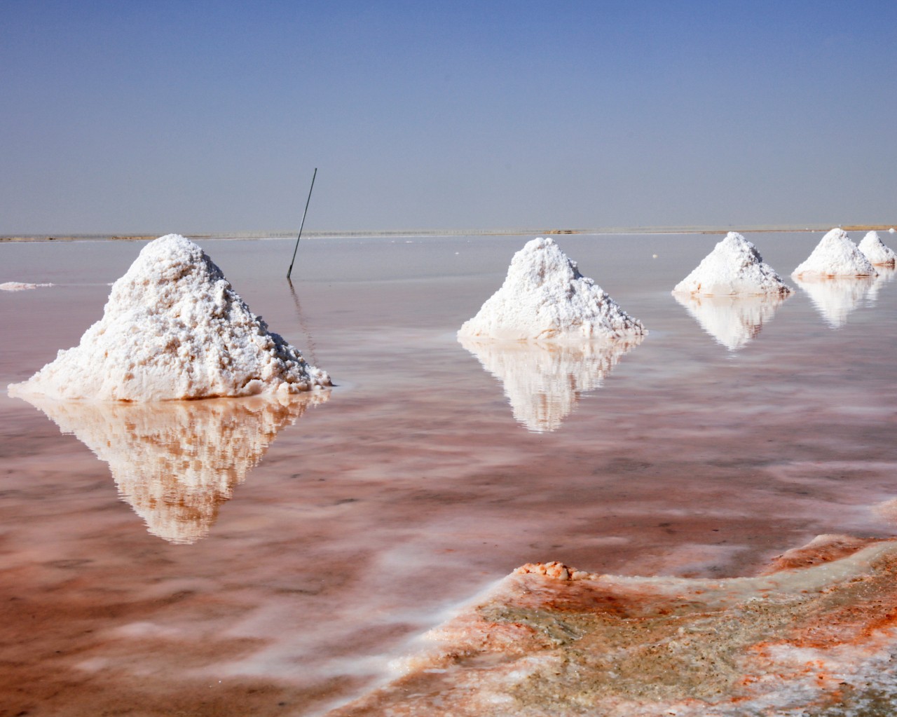 Salt mounds in Oman.