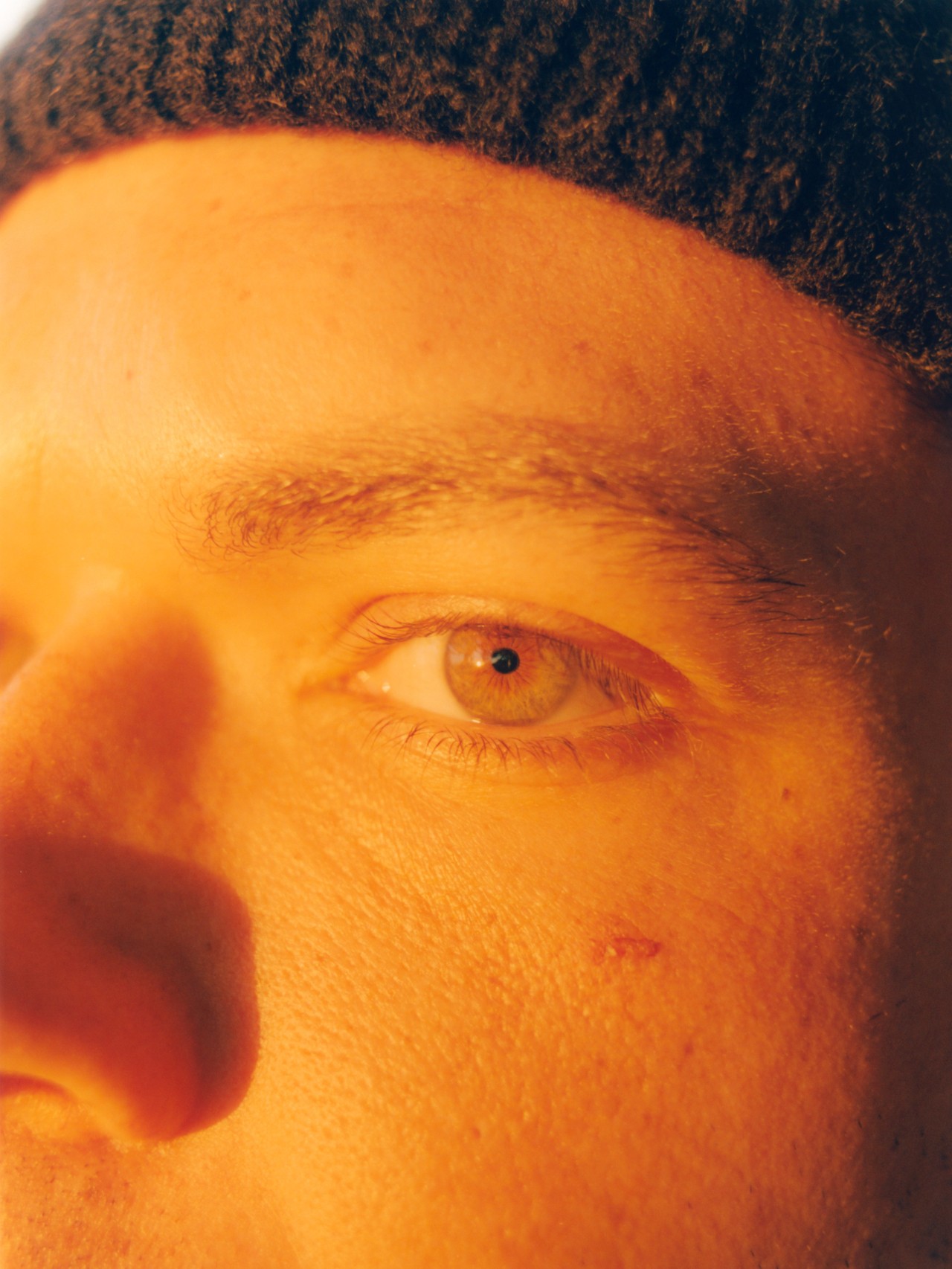The left eye of a Southern California firefighter.
