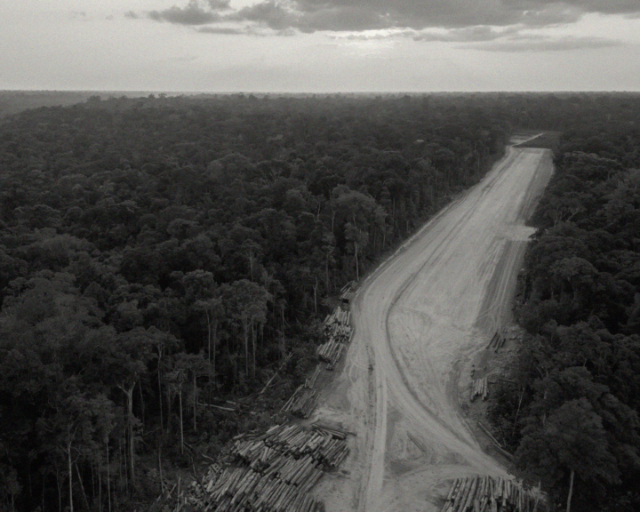 Remote airstrip in the Amazon rainforest