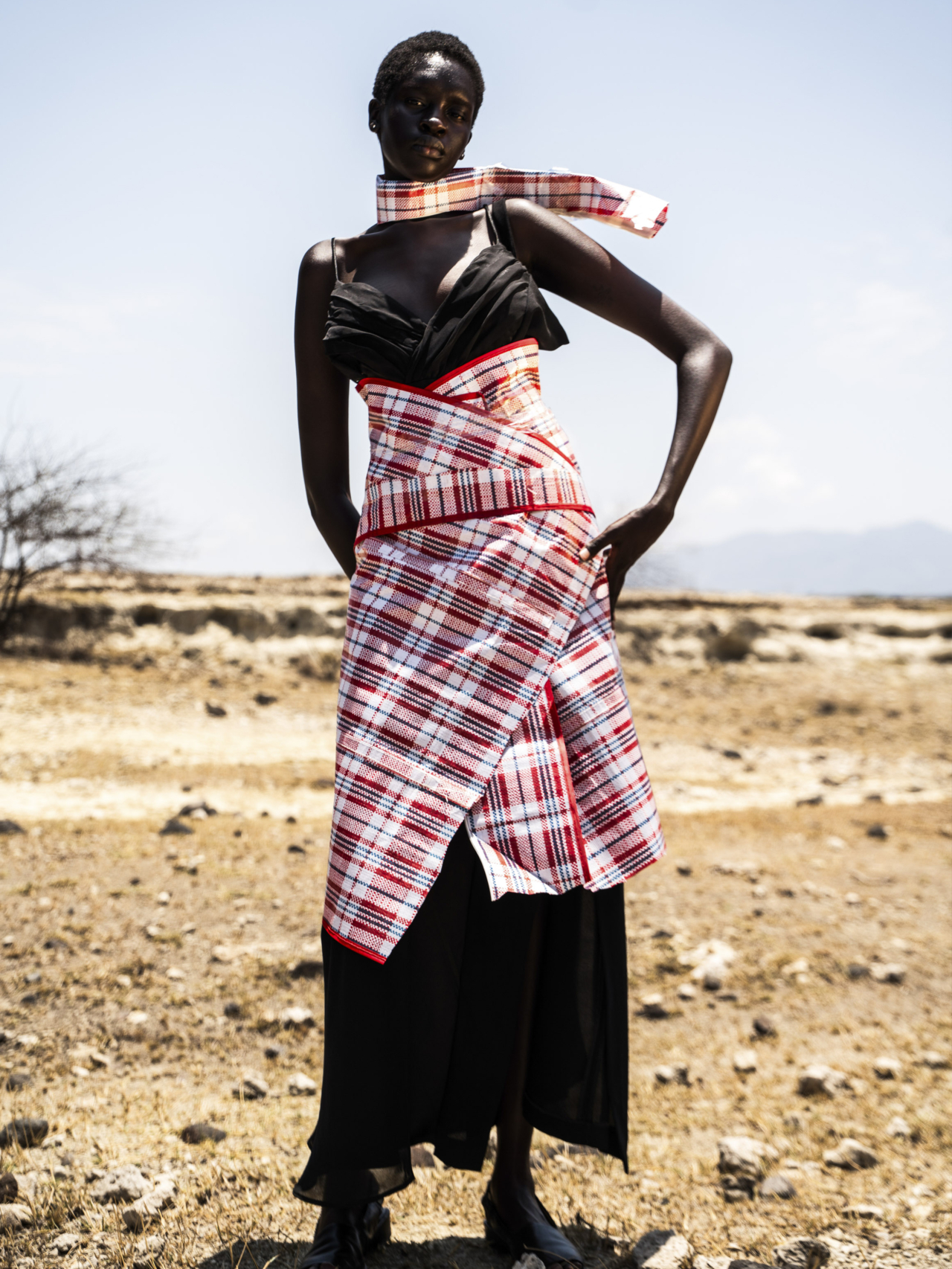 Achol wears Kennedy Mirema design
