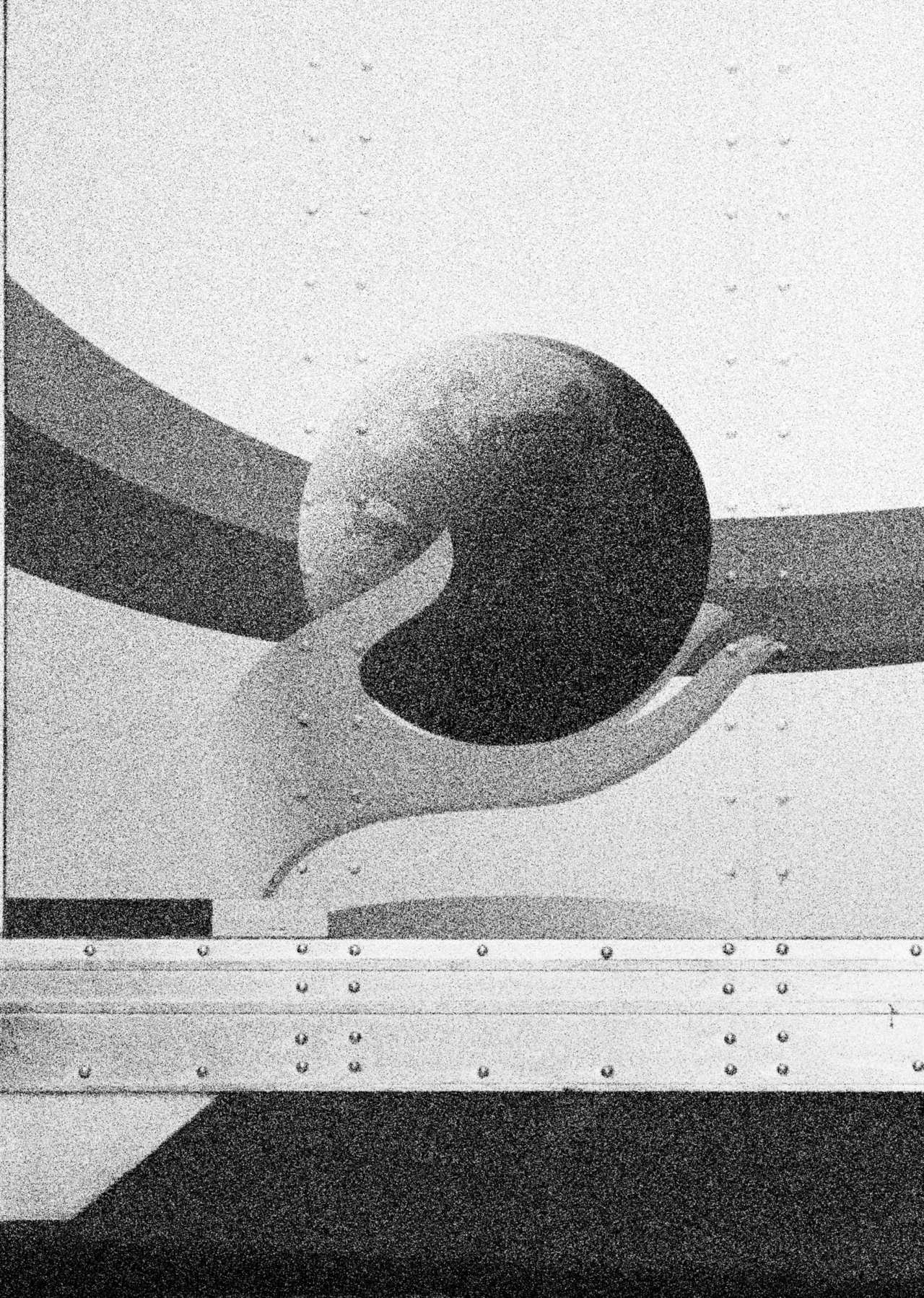 An illustration of a hand holding a ball.