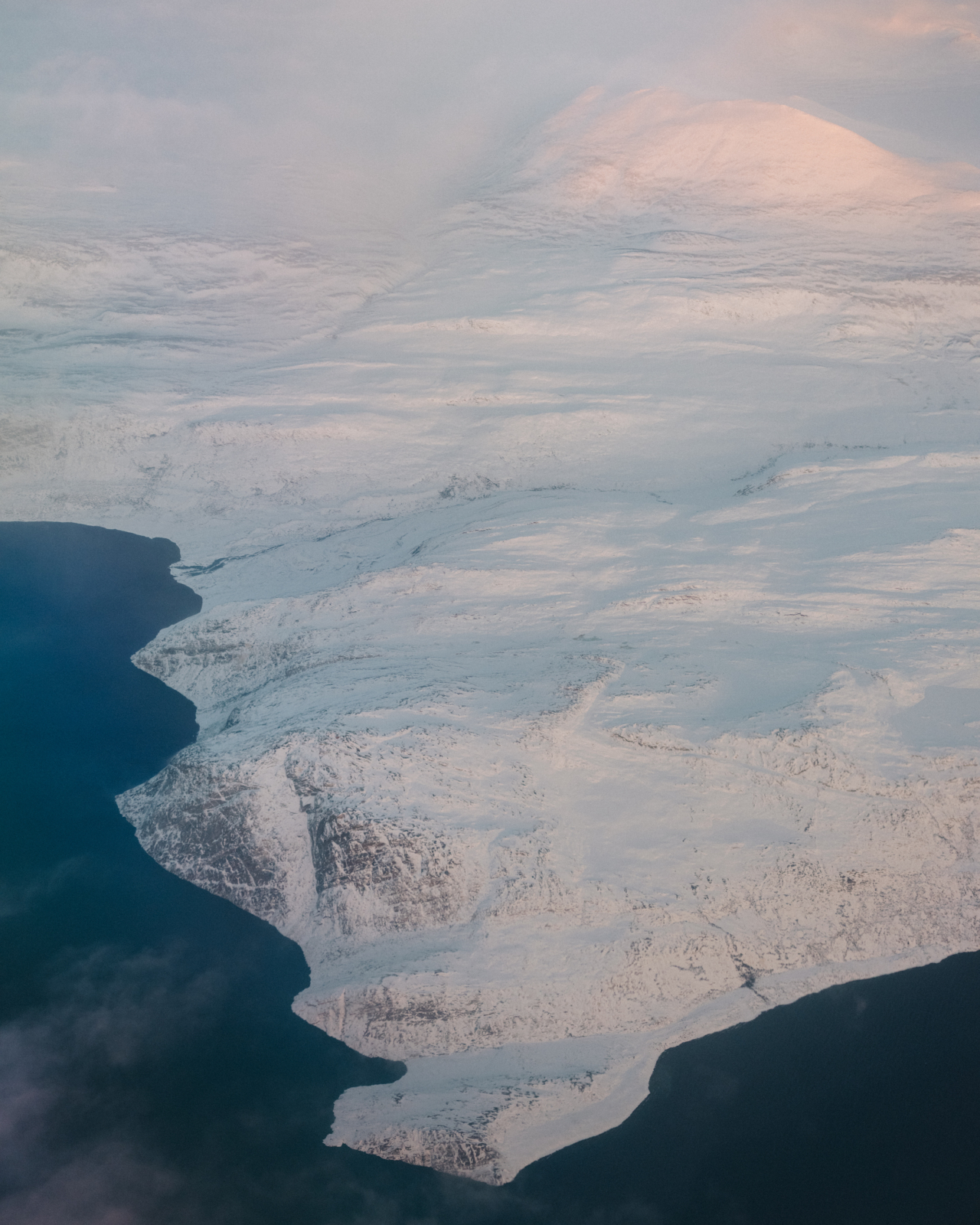 The Greenland ice sheet.