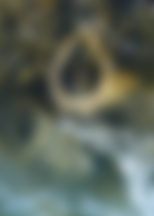 A spiral design on top of a creek.